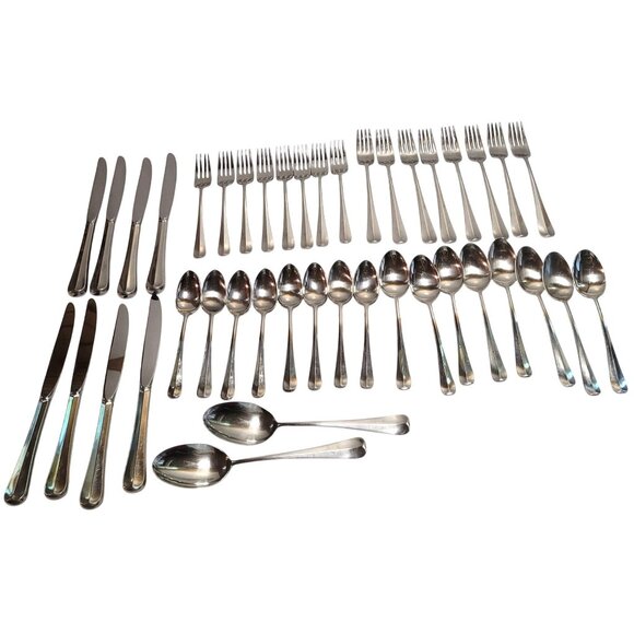 Gorham New Colony 50 Piece 8 Place Setting Stainless Flatware Silverware Extras - Picture 1 of 10